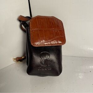 Bellerose Black and Brown Leather Belt Bag